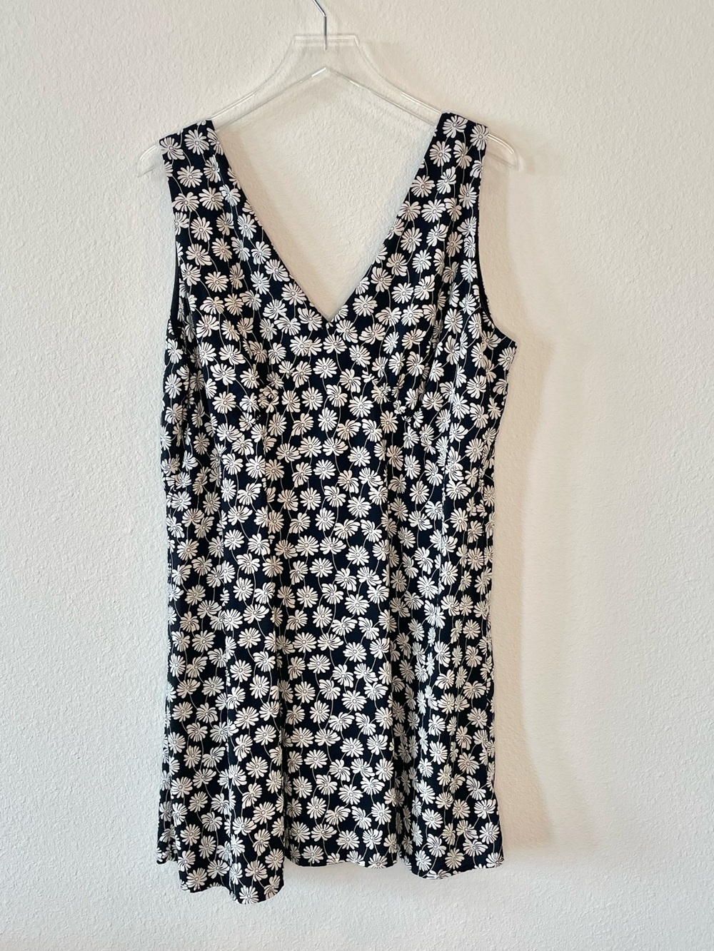Gap V Neck Mini Dress in Black Floral